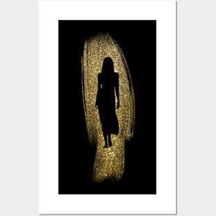 My woman is walking to me.  Live woman walking. Posters and Art